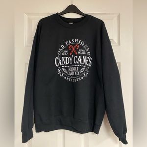 Christmas Candy Cane sweatshirt size large unisex.
